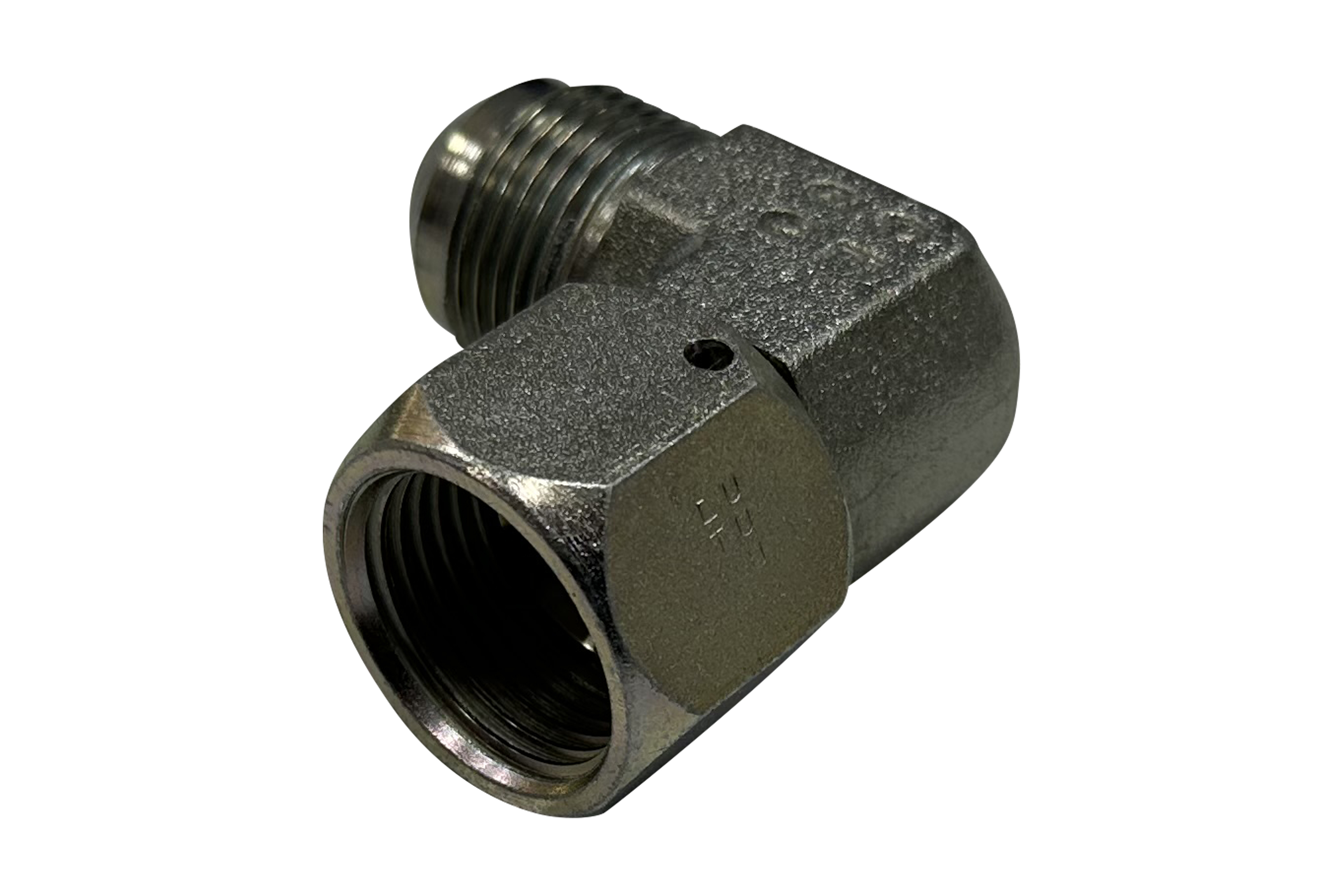 Einstellbarer Winkelstutzen 90°
bds. 7/16''JIC