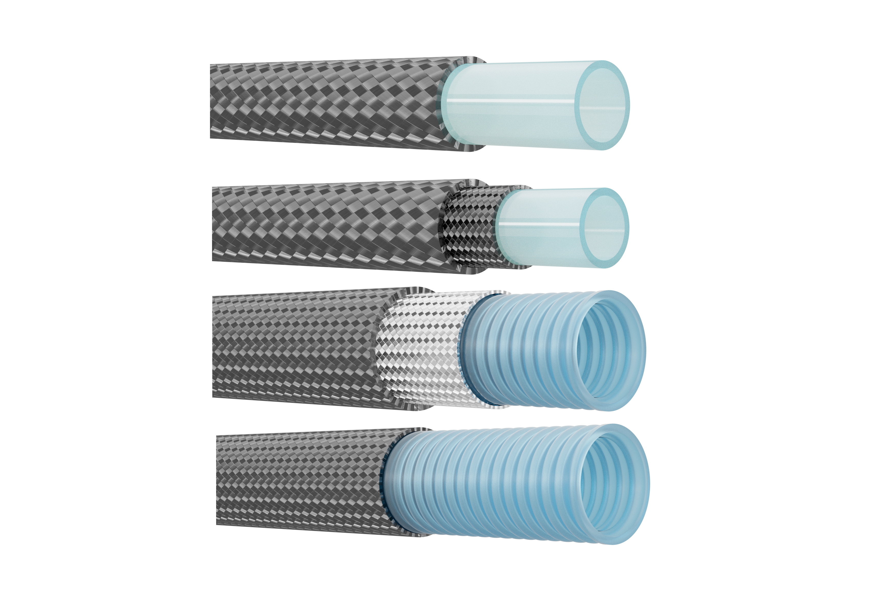 PTFE / PFA mit Edelstahlumflechtung
